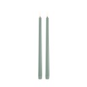 Uyuni Lighting - Taper Candles slim LED-kronelys 2,3x32 cm 2 stk dusty green