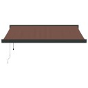 Automatisk uttrekkbar markise brun 350x250 cm