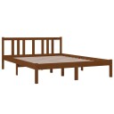 vidaXL Sengeramme honningbrun heltre 140x190 cm