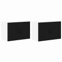  Kjøkkenskap 2 pcs Svart 60 x 31 x 40 cm Konstruert tre