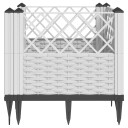 Plantekasse med plugger hvit 43,5x43,5x43,5 cm PP