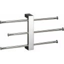 Hefe Håndkleholder m/Justerbare stenger, Veggmodell, Krom