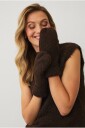 Ellos Collection - Strikket tommelvotter - Brun