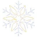 vidaXL Julebelysning snøkrystall LOVIISA 140 LED-lys Kaldhvit Ø 55 cm