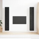  TV skapsett 4 pcs Svart eik 30.5 x 30 x 90 cm Konstruert tre
