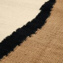 Ferm Living Soil Kelim teppe Dark sand-off white 200x300 cm