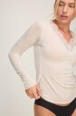 Hunkemöller super soft bluse med V hals og cashmere Grå