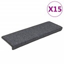 vidaXL Trappetrinnstepper 15 stk 65x25 grå og svart
