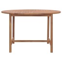 vidaXL Utendørs spisebord Ø110x75 cm heltre teak