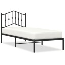 vidaXL Sengeramme i metall med hodegavl svart 80x200 cm 8721012210899