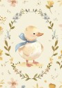 Duckling in Floral Wreath Plakat Plakat / 70x100cm