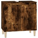 vidaXL Servantskap røkt eik 58x33x60 cm konstruert tre