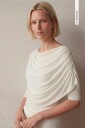 Object   Bluse Objdina 2/4 Boatneck Cape Top E Tne   Hvit