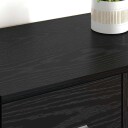  Skap Corona 2 pcs Svart Eik 59 x 39 x 80 cm Konstruert tre