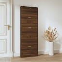 vidaXL Skoskap brun eik 59x17x169 cm konstruert tre