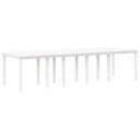 11 dels hagespisemøbel med puter Hvit Polyrotting  hagebord Hvit 150x100x73 cm Polyrotting  hagestoler med puter 2 stk Hvit Polyrotting  hagestoler med puter 4 stk Hvit Polyrotting