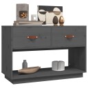 vidaXL TV-benk grå 90x40x60 cm heltre furu