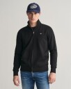 Cardigan i myk bomull med glidelås BLACK XXXL
