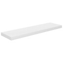 vidaXL Flytende vegghyller 2 stk h?yglans hvit 90x23,5x3,8 cm MDF