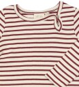 Petit Piao Kjole - Rib - PpSky - Syrah Striped - Petit Piao - 3 år (98) - Kjole Beige Bordeaux Hvit