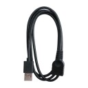 ELETRA USB 2.0 AM - AF 1M KABEL, SVART