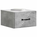  Vegghengt Nattbord Betonggrå 34,5 x 33 x 20 cm Konstruert tre