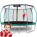 Profilert hagetrampolin 14ft/435cm med Neo Sport internnett