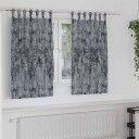  Gardin med gardiner 2 pcs Sølvgrå 140 x 140 cm Fløyel