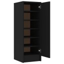 vidaXL Skoskap svart 32x35x92 cm sponplate