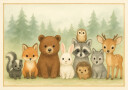 Cute forest animals No.2 Plakat Plakat / 30x40cm