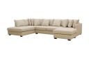 Rossita 5 seters Venstrevendt U formet Dyp Sofa med Divan og Sjeselong i Bouclé   Beige