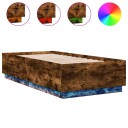  Sengeramme med LED-lys røkt eik 75x190 cm konstruert tre 8721012274068