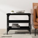 vidaXL Sidebord svart 55x38x45 cm konstruert tre