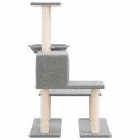  Kattetre Med Klorestolper I Sisal Lysegrå 94.5 cm