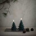 Uyuni Led Stearinlys Juletre 9x12 cm Pine Green