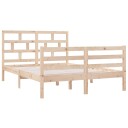 vidaXL Sengeramme heltre 135x190 cm 4FT6 Double