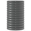 vidaXL Plantekasse pulverlakkert stål 224x40x68 cm antrasitt