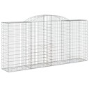 vidaXL Gabionkurver buede 17 stk 300x50x140/160 cm galvanisert jern