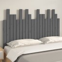 vidaXL Veggmontert hodegavl grå 127,5x3x80 cm heltre furu