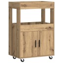vidaXL Barvogn Artisan eik 60 x 39.5 x 89 cm Konstruert tre