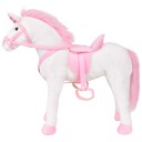 vidaXL Stående lekeenhjørning hvit og rosa XXL