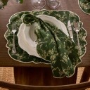 Decotique Gia bordbrikke blomst 35 x 45 cm 2 pakning grønn