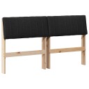 Polstret sengegavl Svart 140 cm Massiv furu