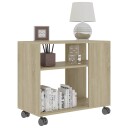 vidaXL Sidebord sonoma eik 70x35x55 cm konstruert tre