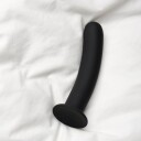Sinful Slender Silikone Sort Dildo Large     - Svart