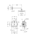 GROHE GROHTHERM PERFEKT ROUND DUSJSETT MED TEMPESTA 210 KROM