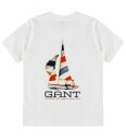 Gant Kids Gant Coastal Graphic Ss T-Shirt - White - 128