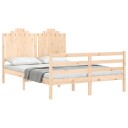 vidaXL Sengeramme med hodegavl 140x190 cm heltre 8720845993313