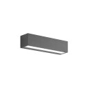 Lucande Lengo LED-vegglampe, 25 cm, grafitt, 1-lk.