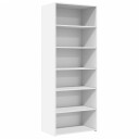  Hylle hvit 70x41x185 cm konstruert tre